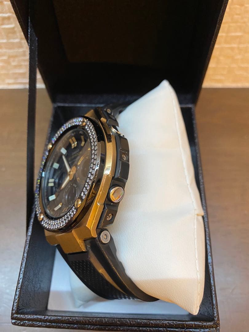 【お得品】G-SHOCK GST-W100G 1AJF ゴールド　カスタムベゼル