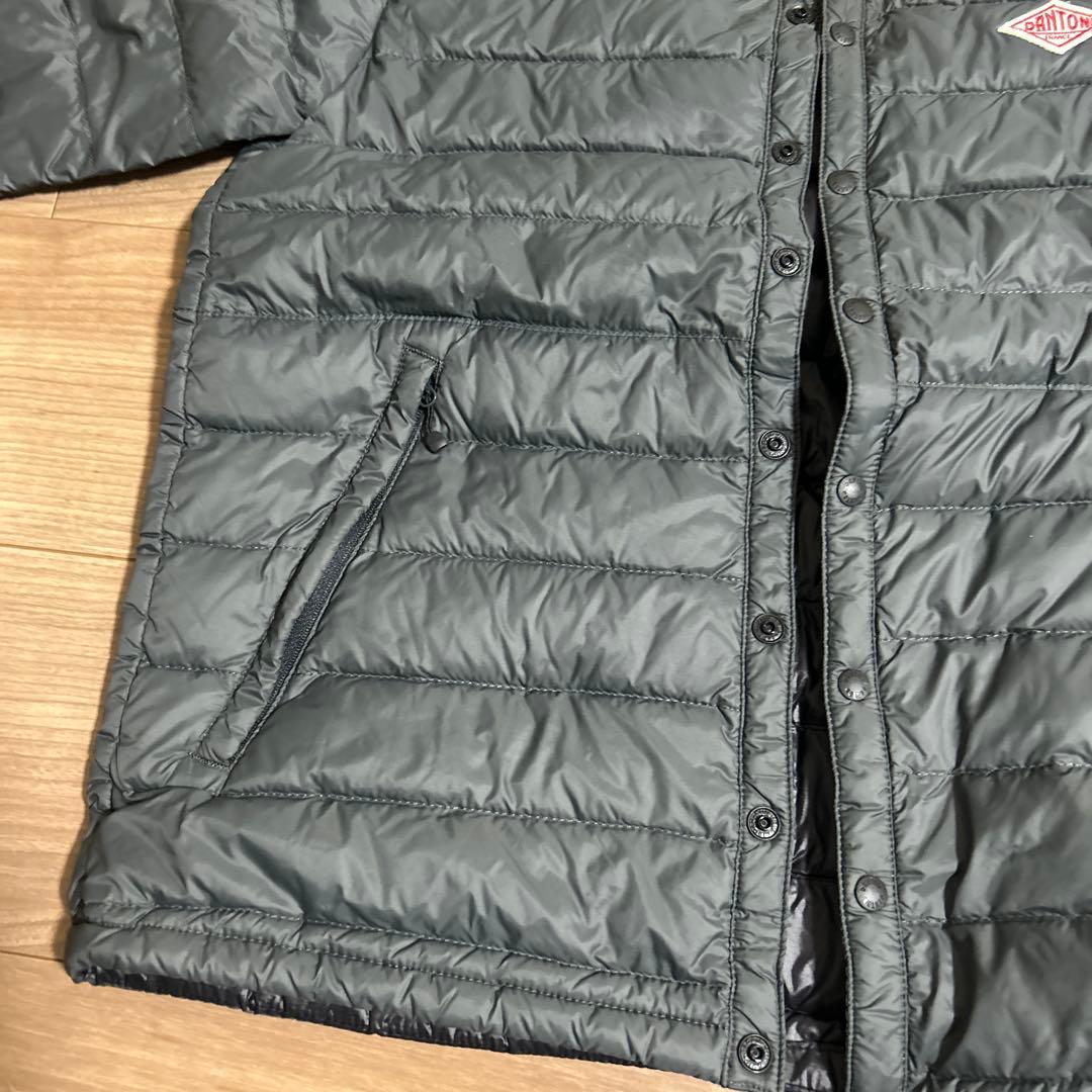 ダントン、クルーネックインナーダウンジャケット、サイズ38 カラーチャコール