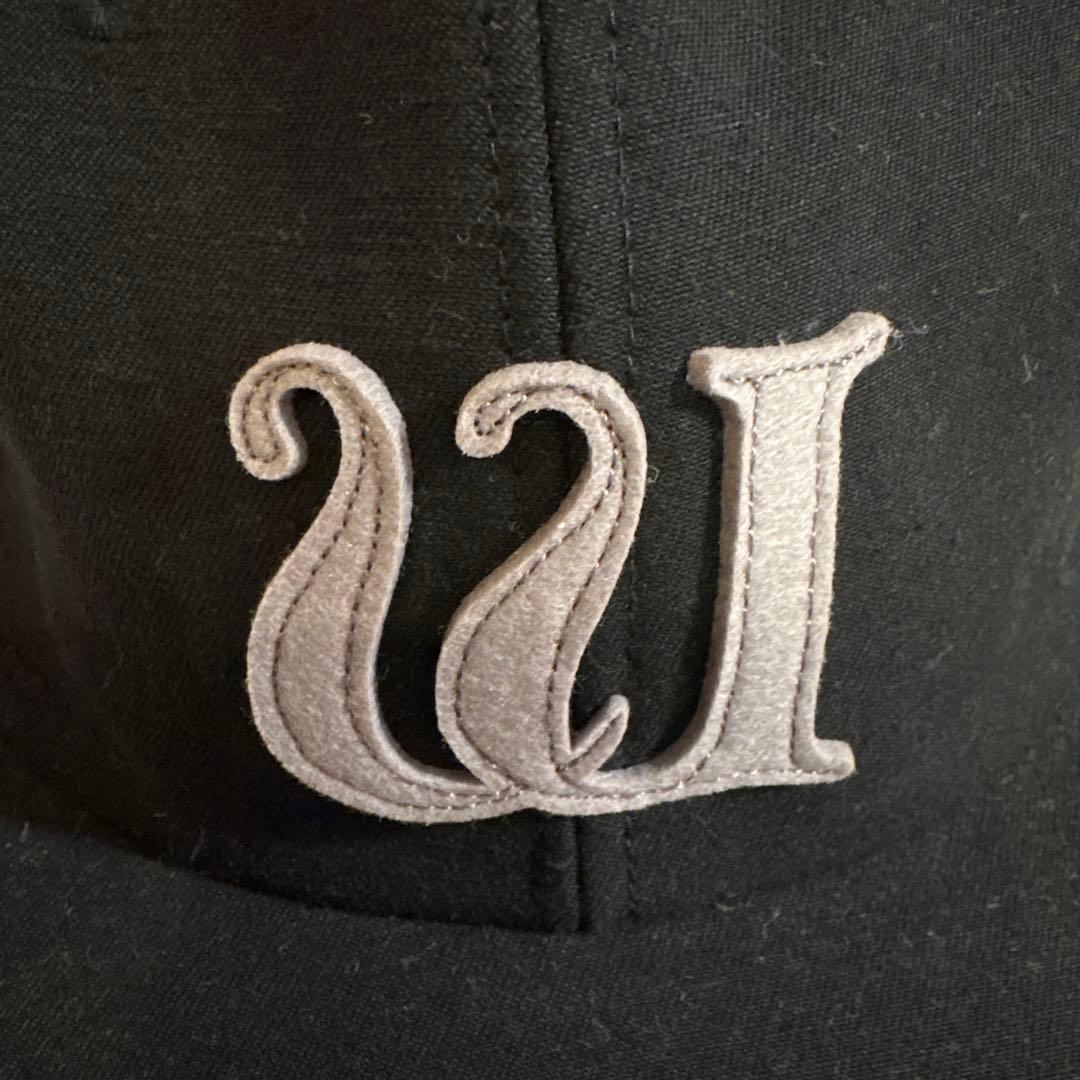 hwdog ヨウジヤマモトコラボブラック刺繍Wロゴベースボールキャップ