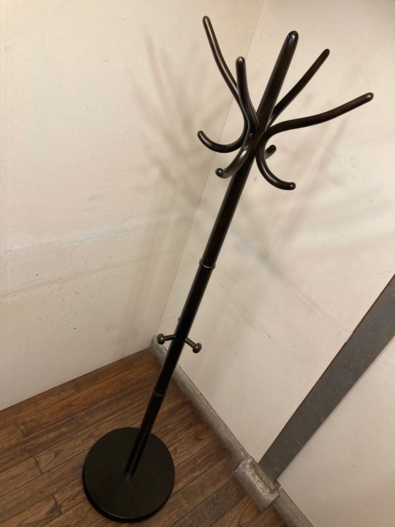 秋田木工 曲木家具 no.45 コートハンガー ポールハンガー 無垢材 黒