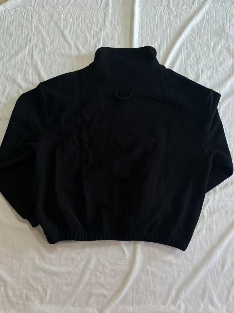 rier 黒 フリース ハーフジップ トレーナー L