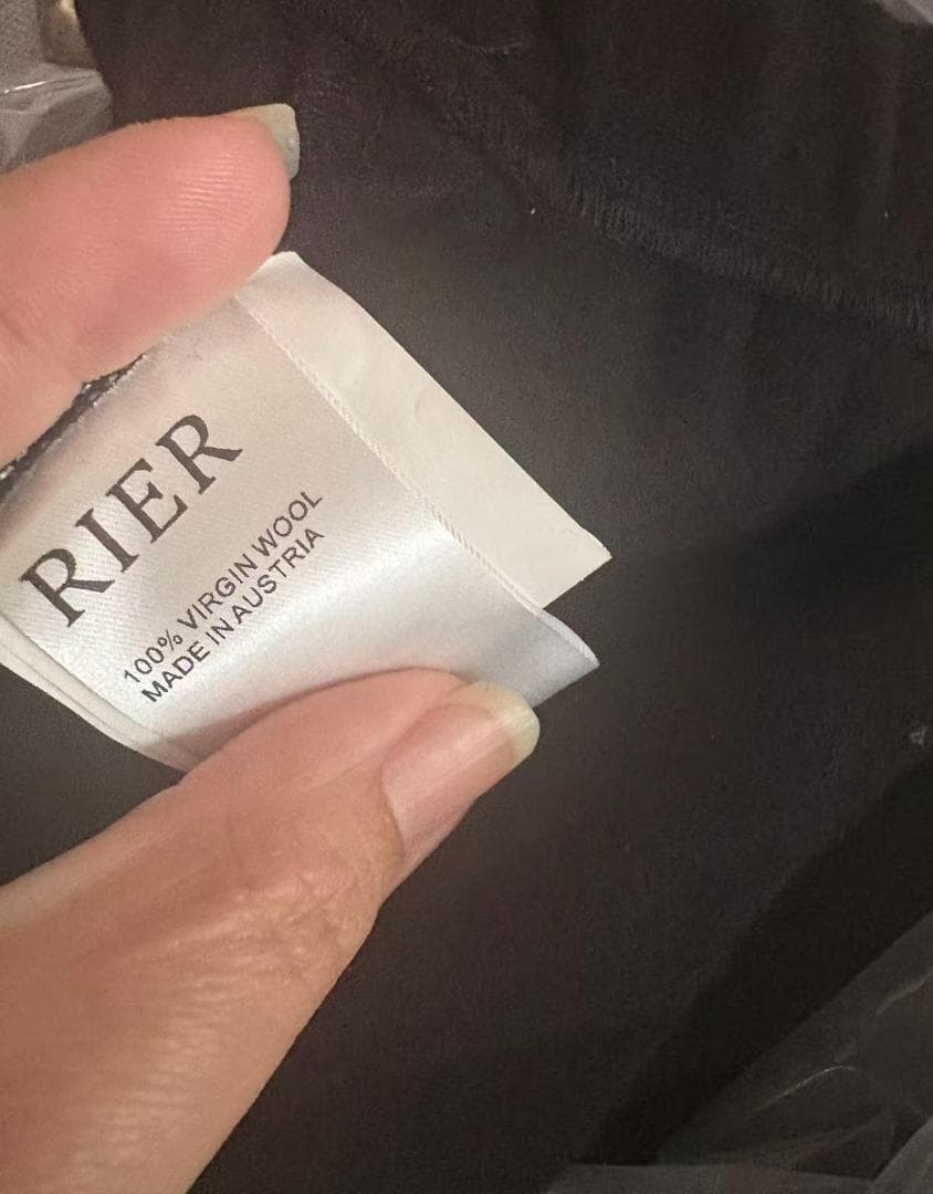 rier 黒 フリース ハーフジップ トレーナー L