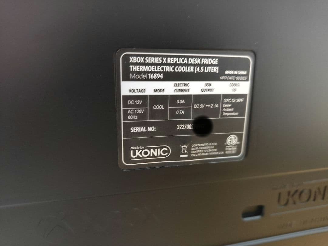 冷蔵庫・冷凍庫 XBOX Series X Replica 8 Can Mini Fridge