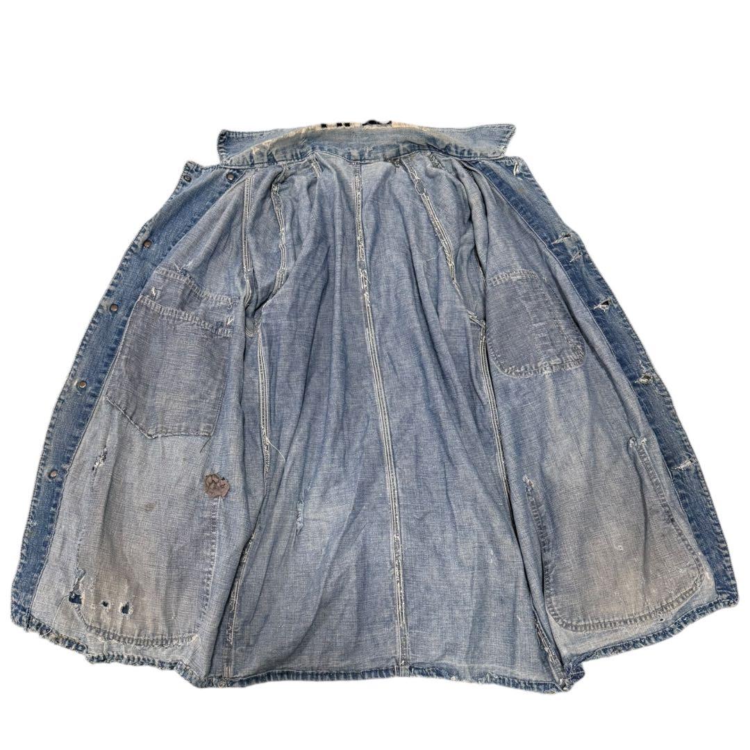 50s PAY-DAY デニムカバーオール 42 ボロ フェード