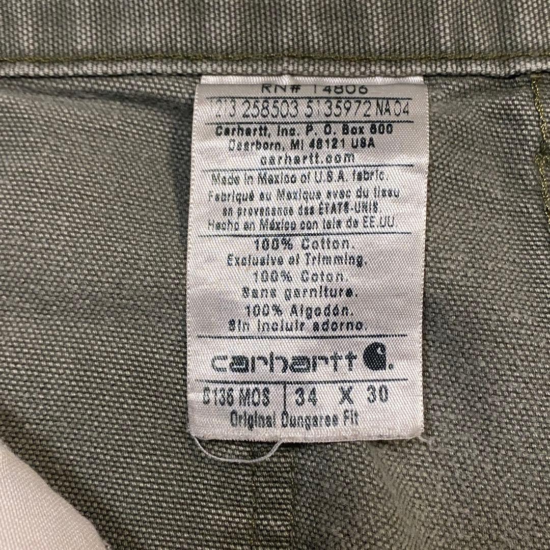 ワ*ル様 襤褸・鬼フェード　カーハート　ダブルニー　モスグリーン　B136 MO