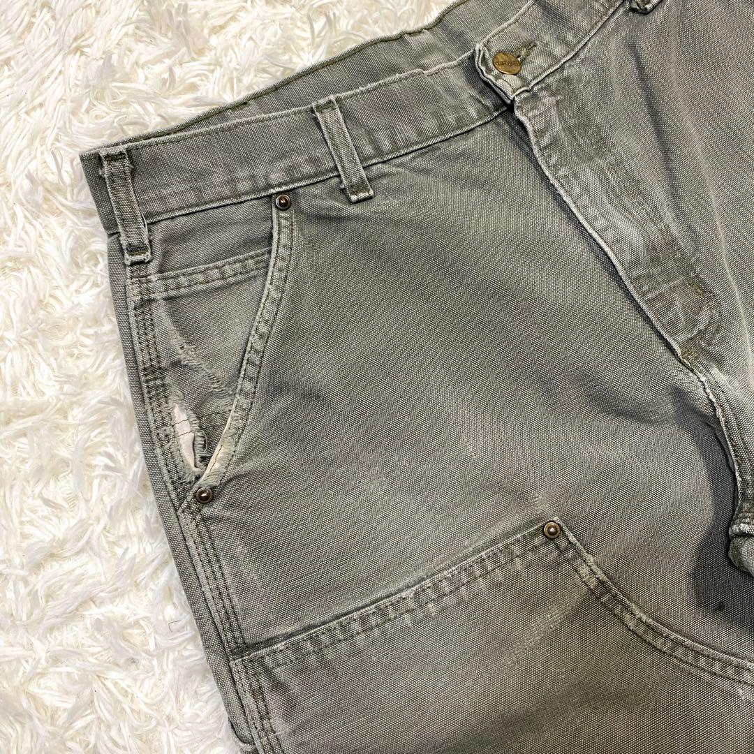 ワ*ル様 襤褸・鬼フェード　カーハート　ダブルニー　モスグリーン　B136 MO