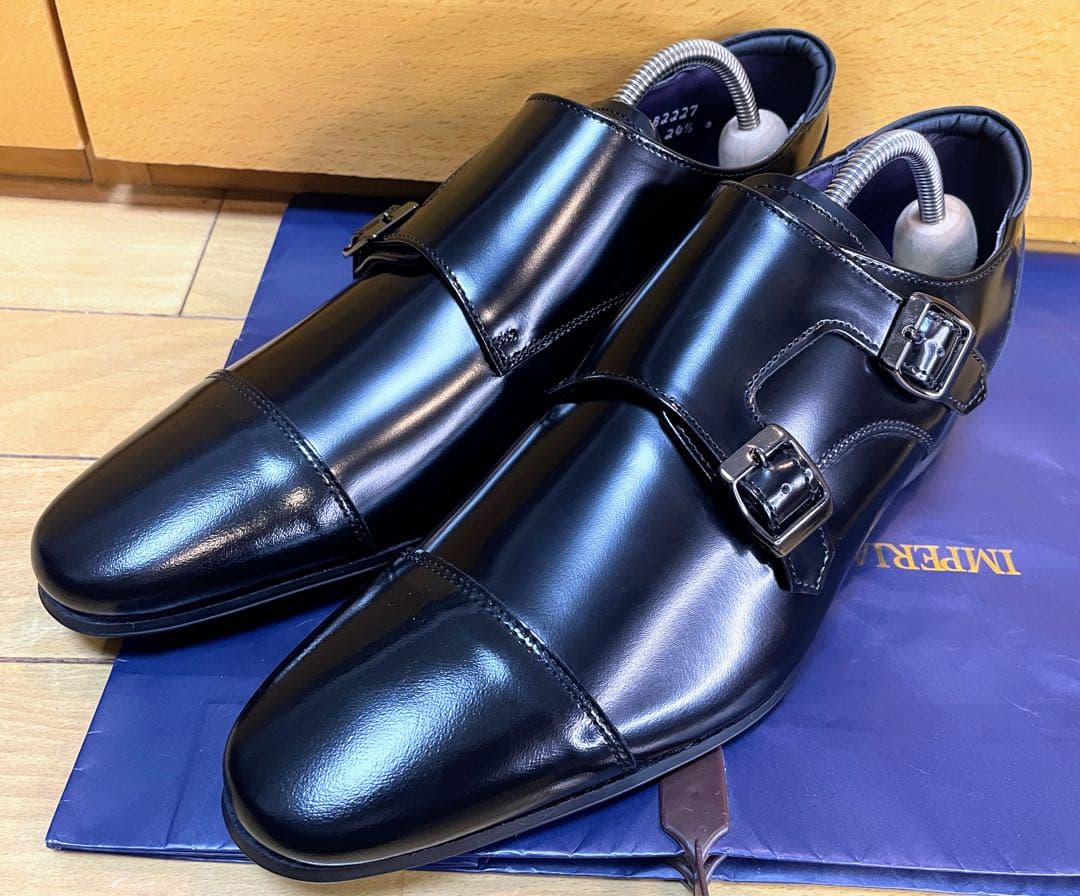 【ゆっけ様】リーガルビジネスシューズモンクストラップスクラッチタフレザー24.5