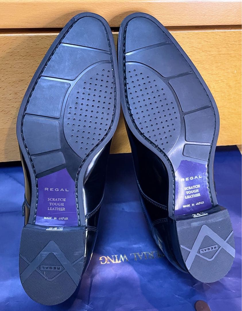 【ゆっけ様】リーガルビジネスシューズモンクストラップスクラッチタフレザー24.5