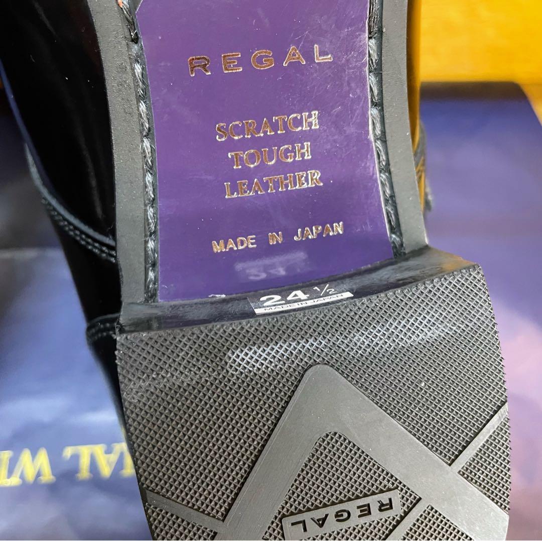 【ゆっけ様】リーガルビジネスシューズモンクストラップスクラッチタフレザー24.5