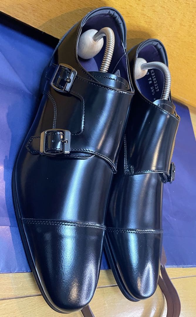 【ゆっけ様】リーガルビジネスシューズモンクストラップスクラッチタフレザー24.5