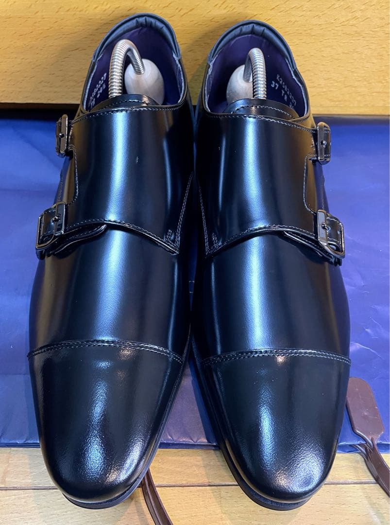 【ゆっけ様】リーガルビジネスシューズモンクストラップスクラッチタフレザー24.5