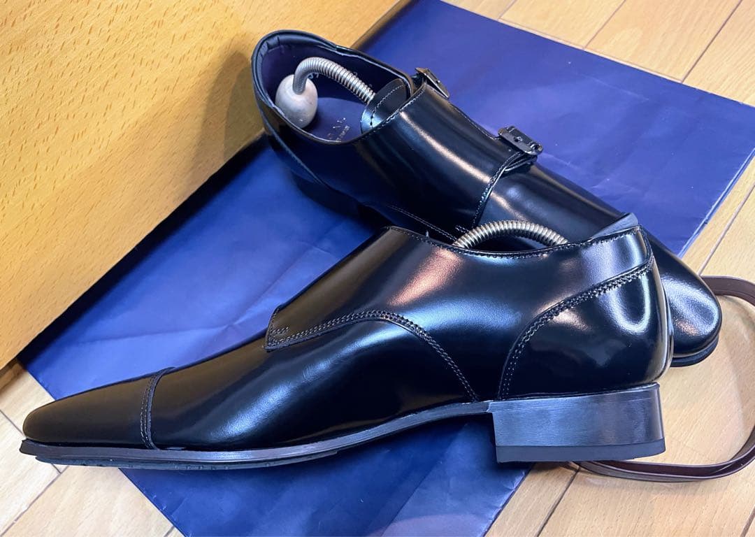 【ゆっけ様】リーガルビジネスシューズモンクストラップスクラッチタフレザー24.5