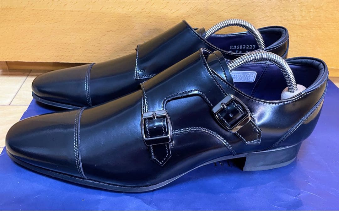 【ゆっけ様】リーガルビジネスシューズモンクストラップスクラッチタフレザー24.5