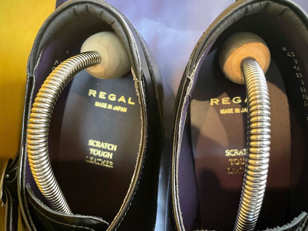 【ゆっけ様】リーガルビジネスシューズモンクストラップスクラッチタフレザー24.5