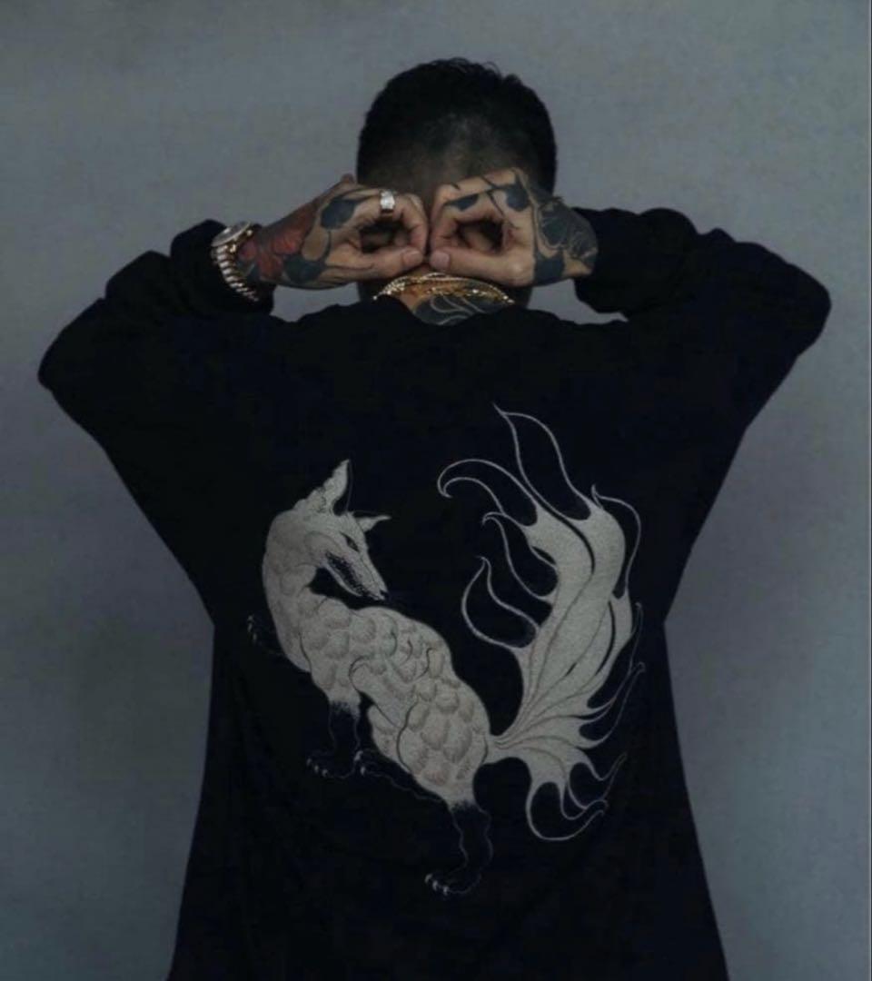 GAKKIN×BUDSPOOL 白墨狐　長袖M