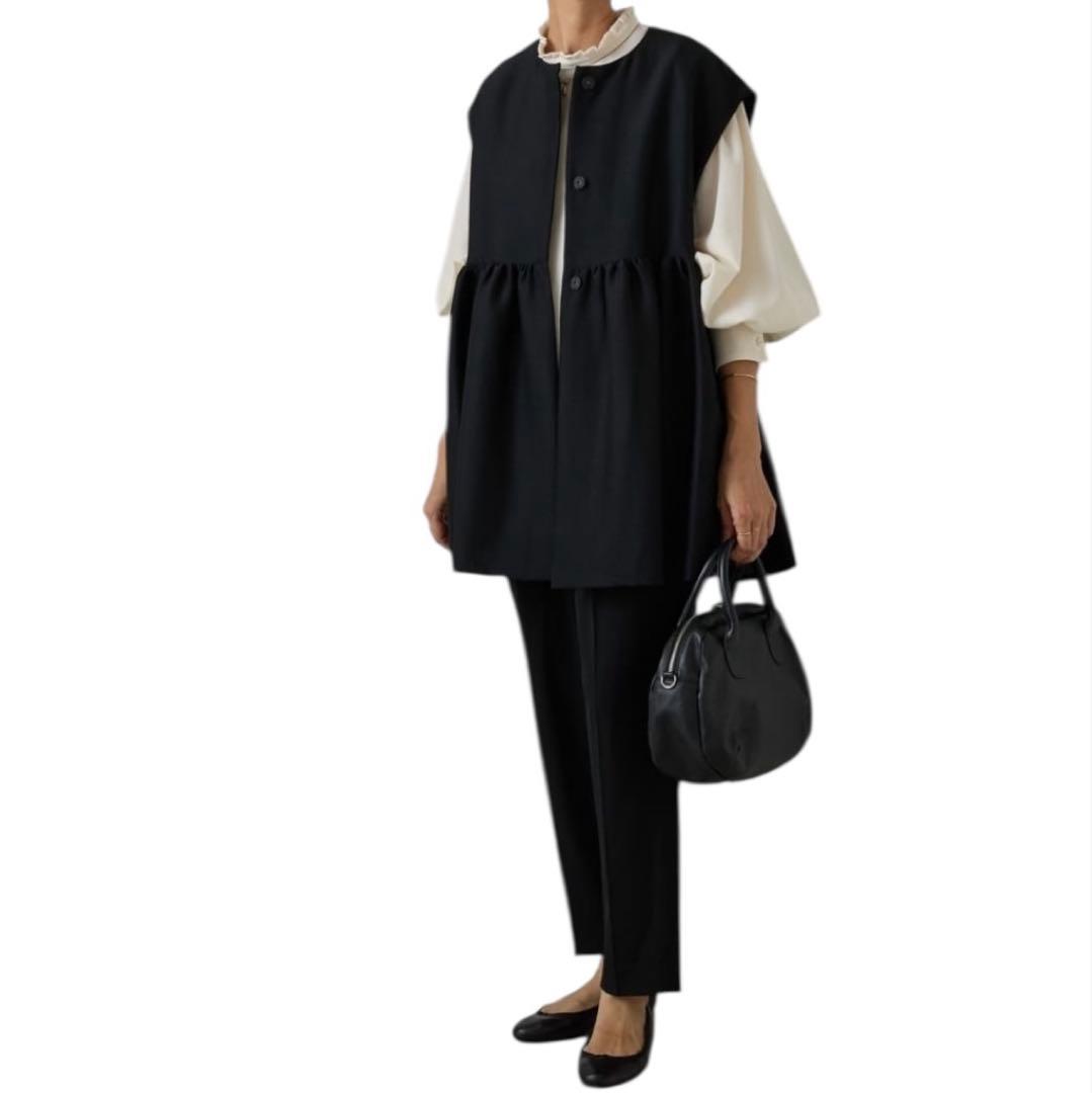 【わかばりあんさま】ビアズリー ペプラムギャザージレ