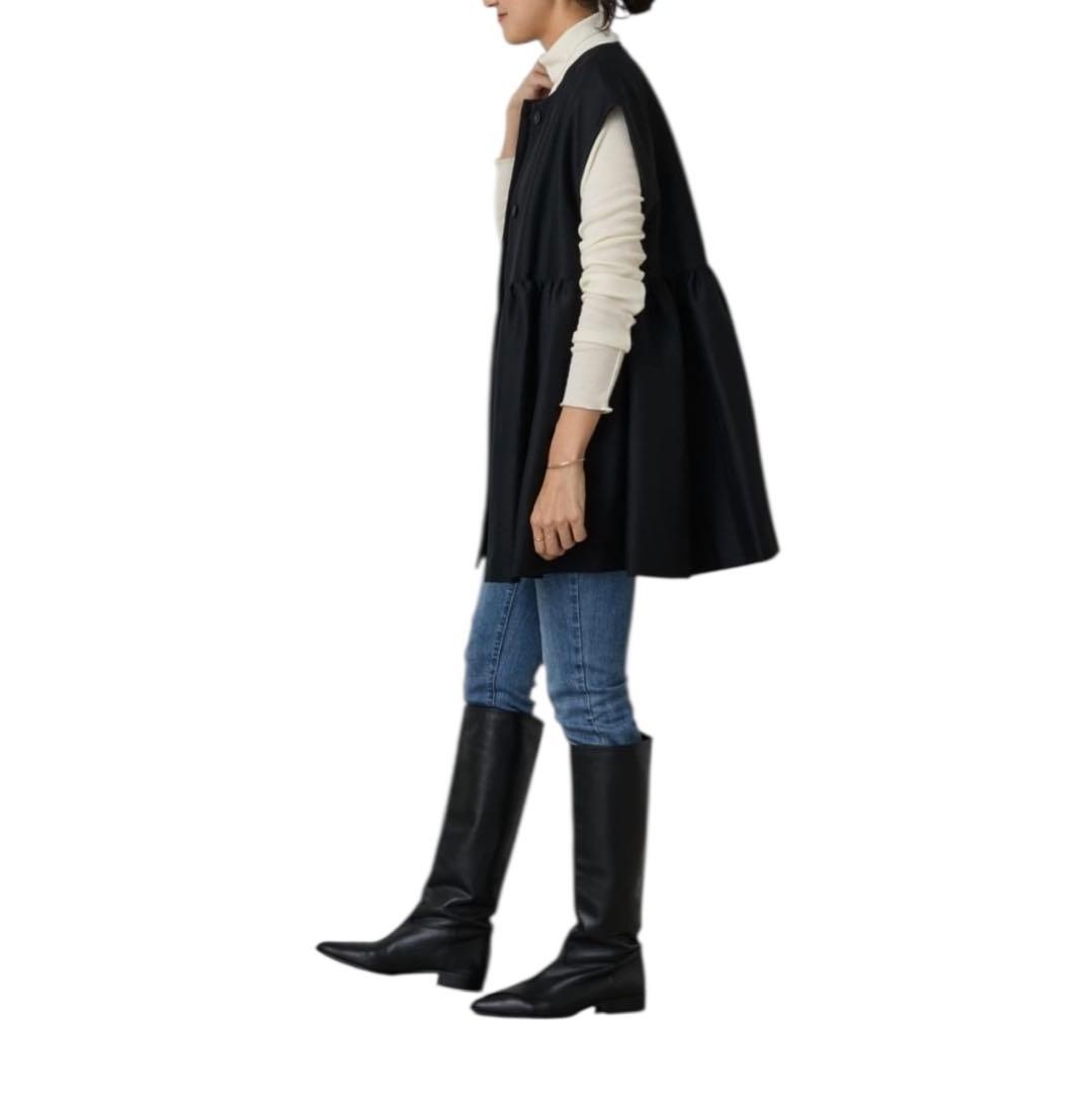 【わかばりあんさま】ビアズリー ペプラムギャザージレ