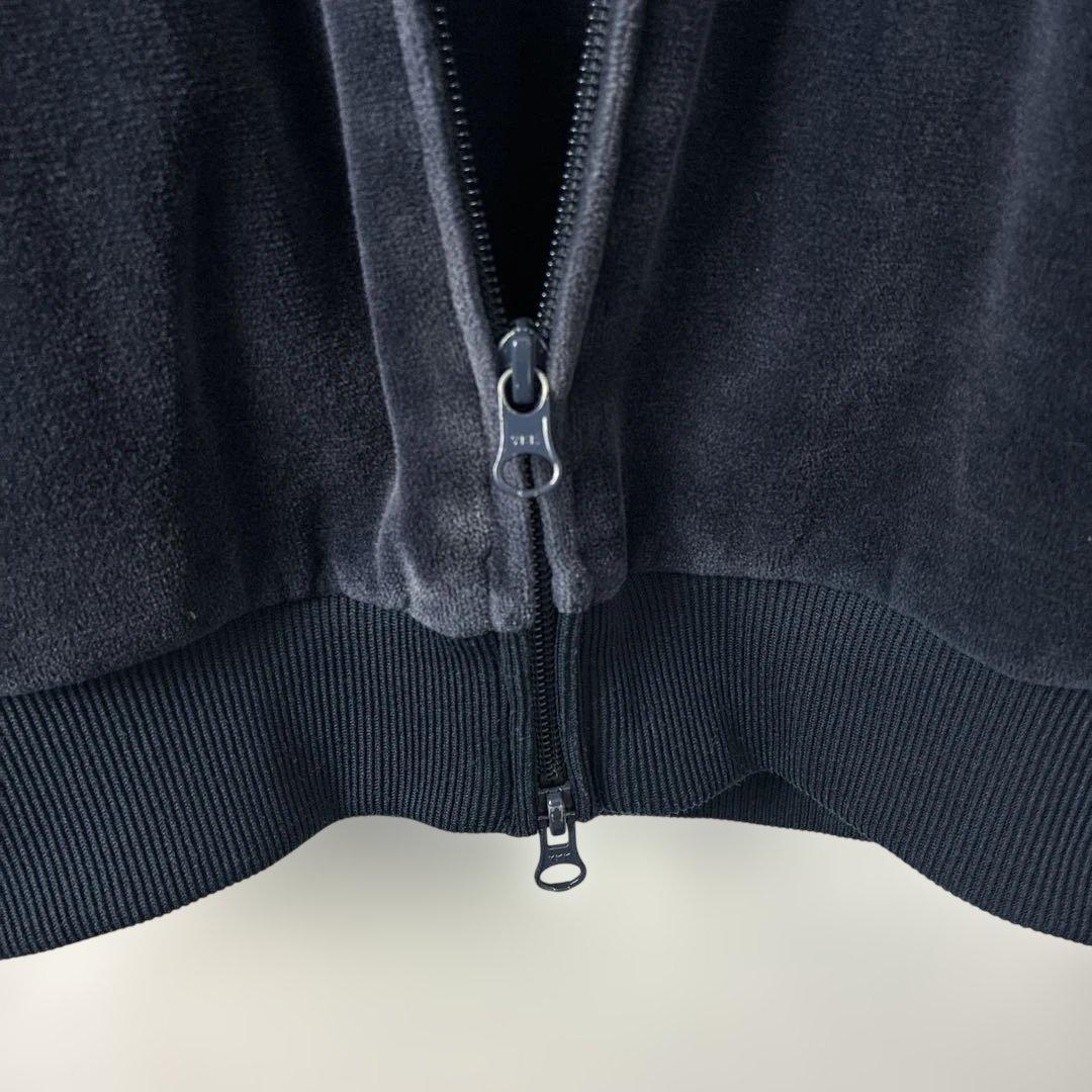 トラックジャケット　ベロア　フレッドペリー　ブラック　刺繍　ジャージ　Fred