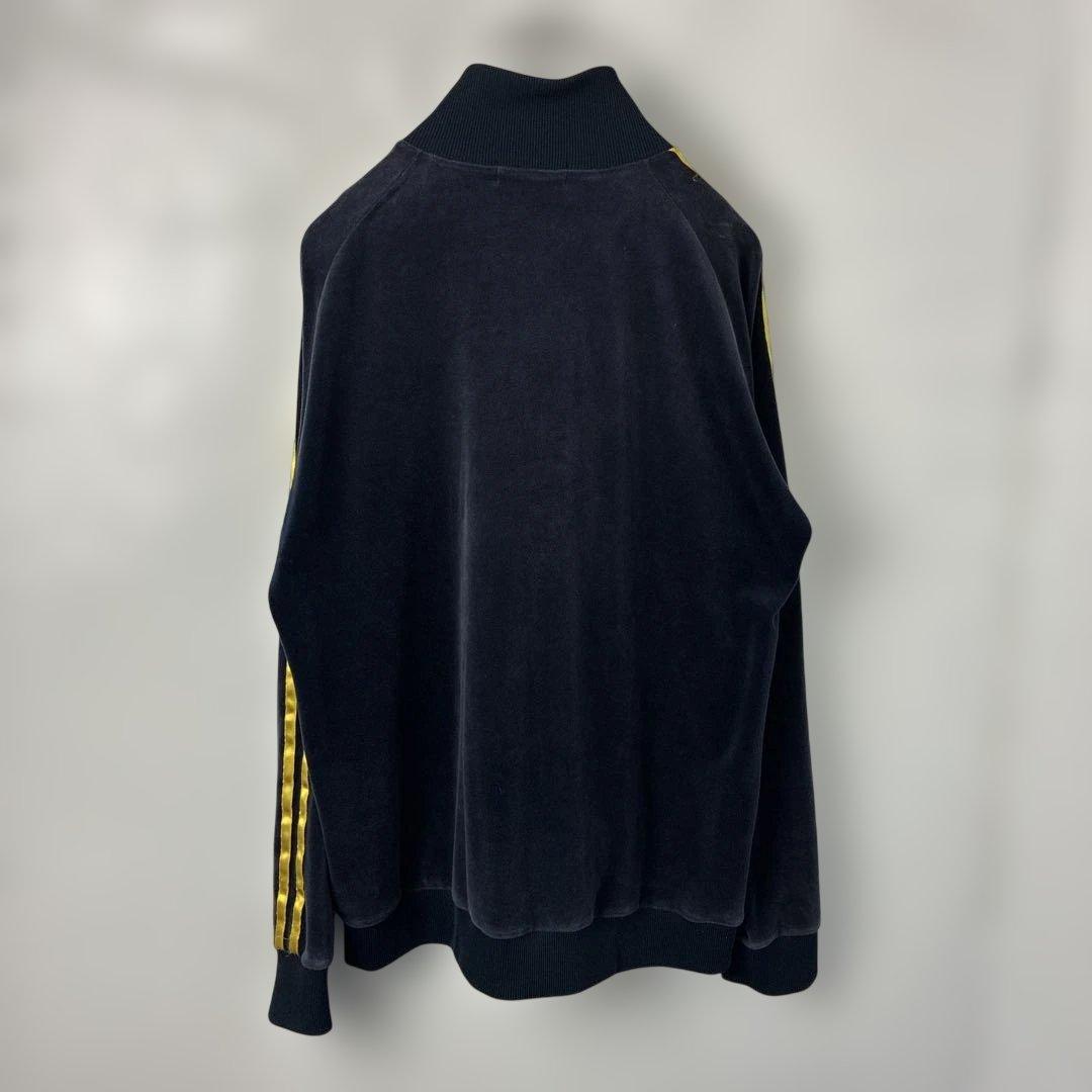 トラックジャケット　ベロア　フレッドペリー　ブラック　刺繍　ジャージ　Fred