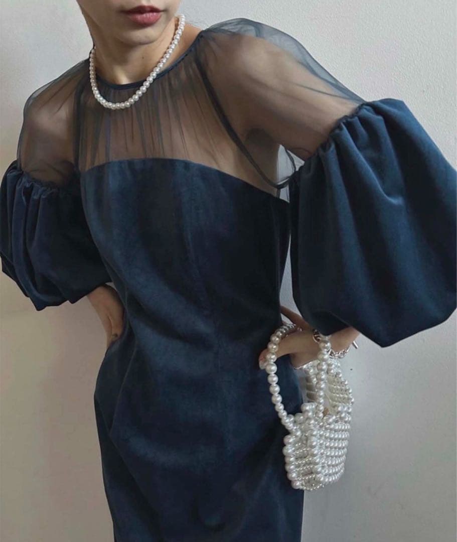 ameri vintage ドレス　ワンピース　ベロア