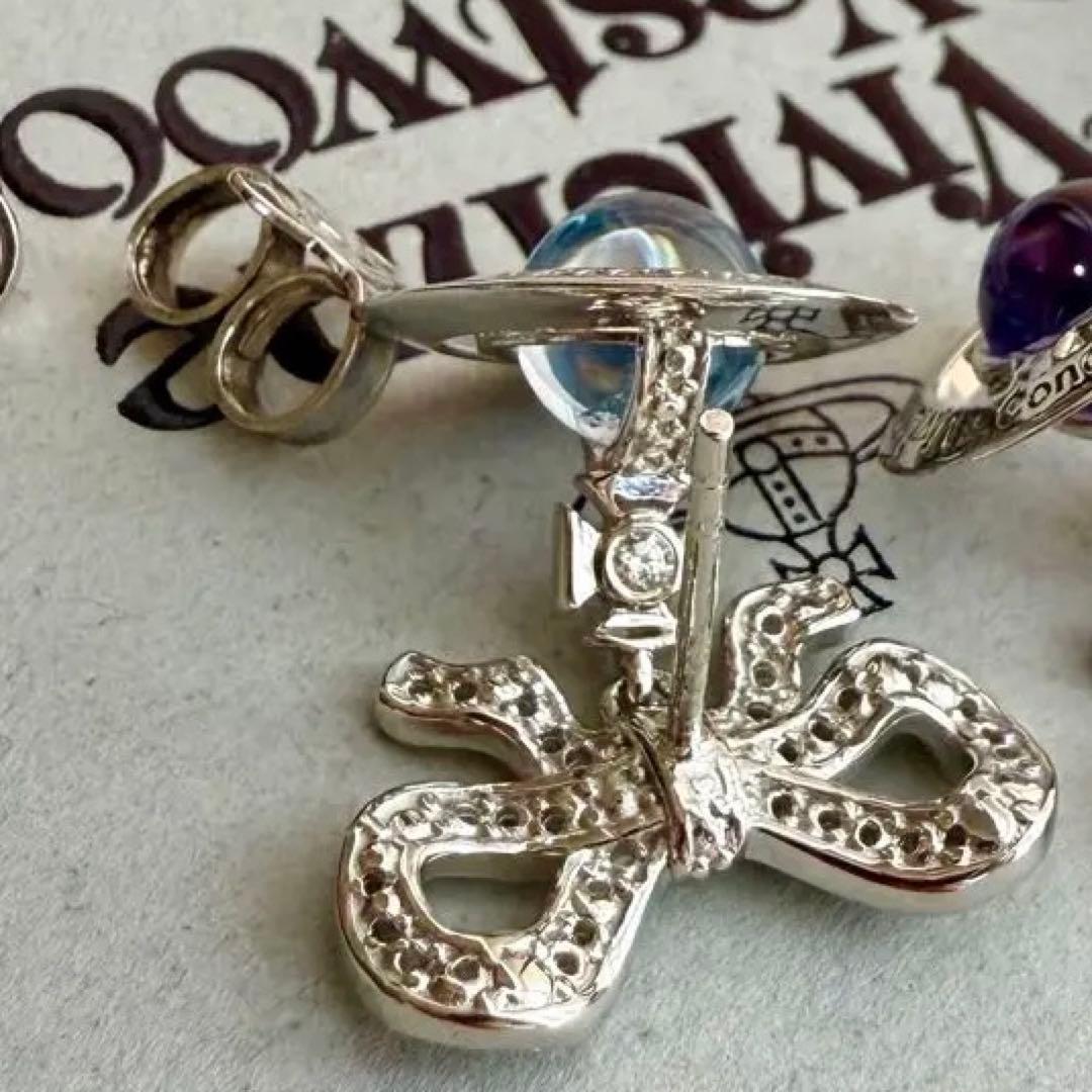 希少片耳/925/正規品VivienneWestwood リボンオーブピアス