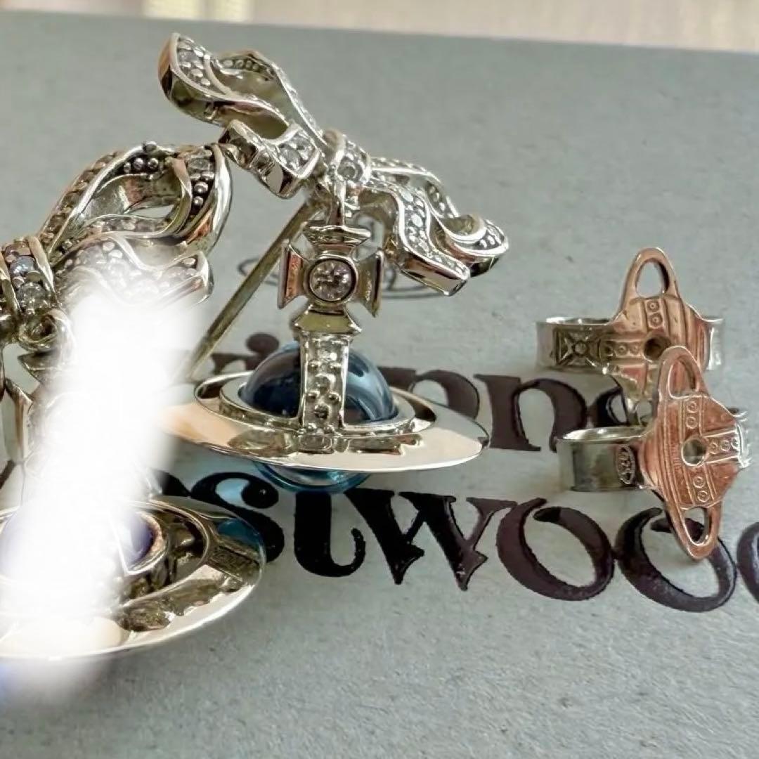 希少片耳/925/正規品VivienneWestwood リボンオーブピアス