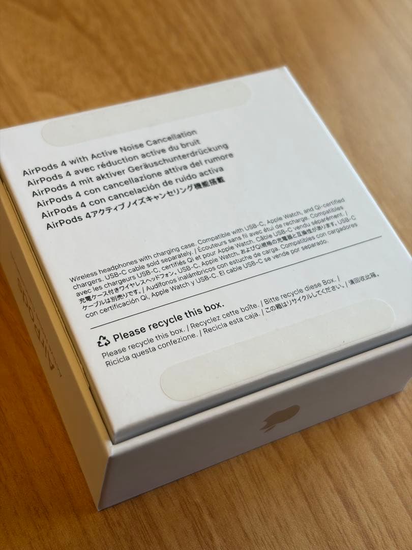 【AppleStore購入】AirPods4 アクティブノイズキャンセリング搭載