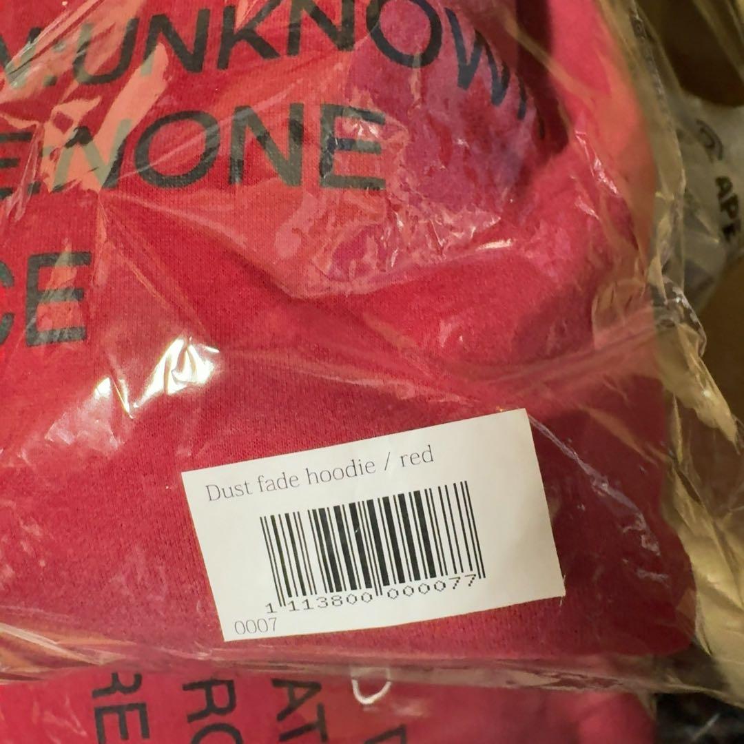トップス unmapped Dust fade hoodie / red