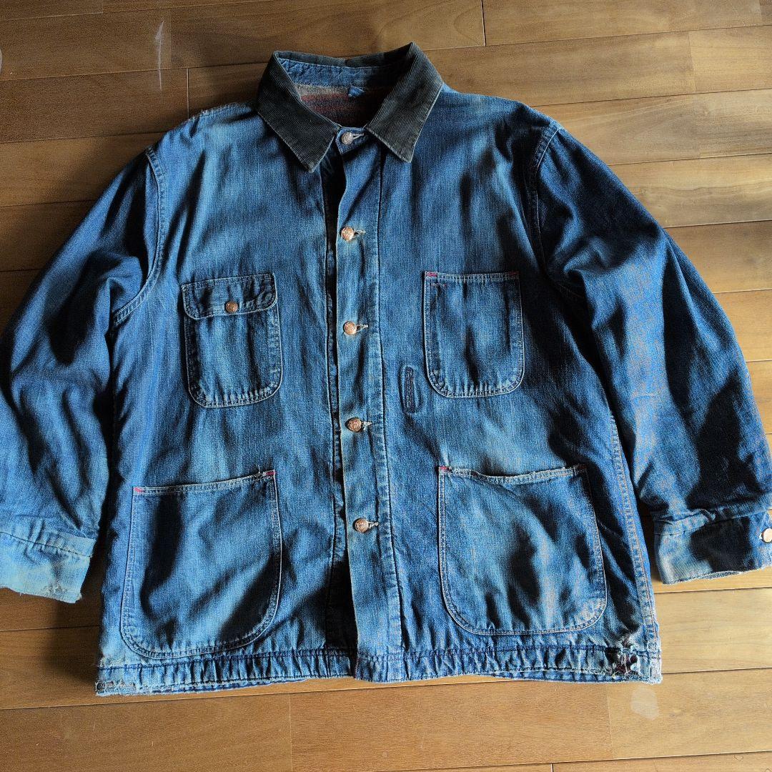 BLUEBELL ブラケットライナー デニム カバーオール 46 古着