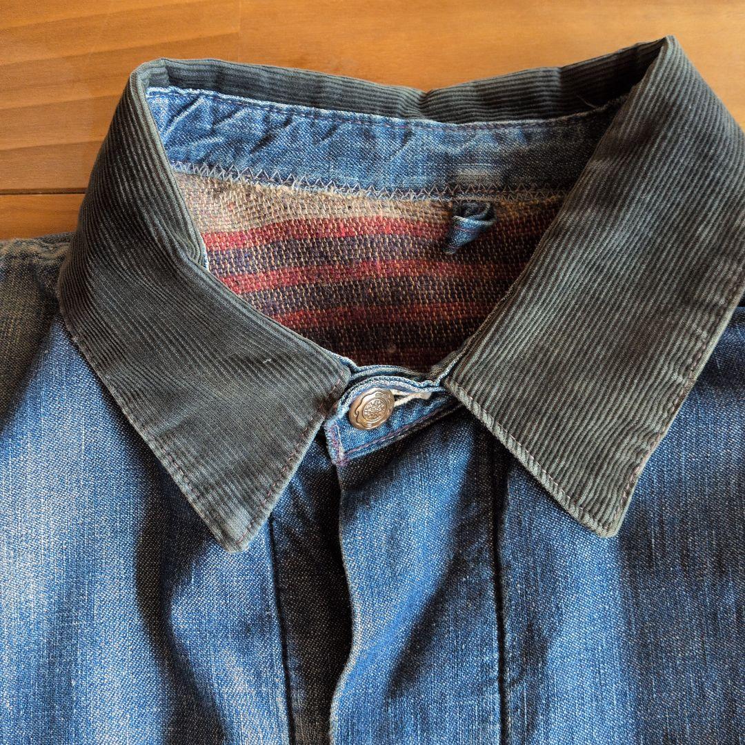 BLUEBELL ブラケットライナー デニム カバーオール 46 古着