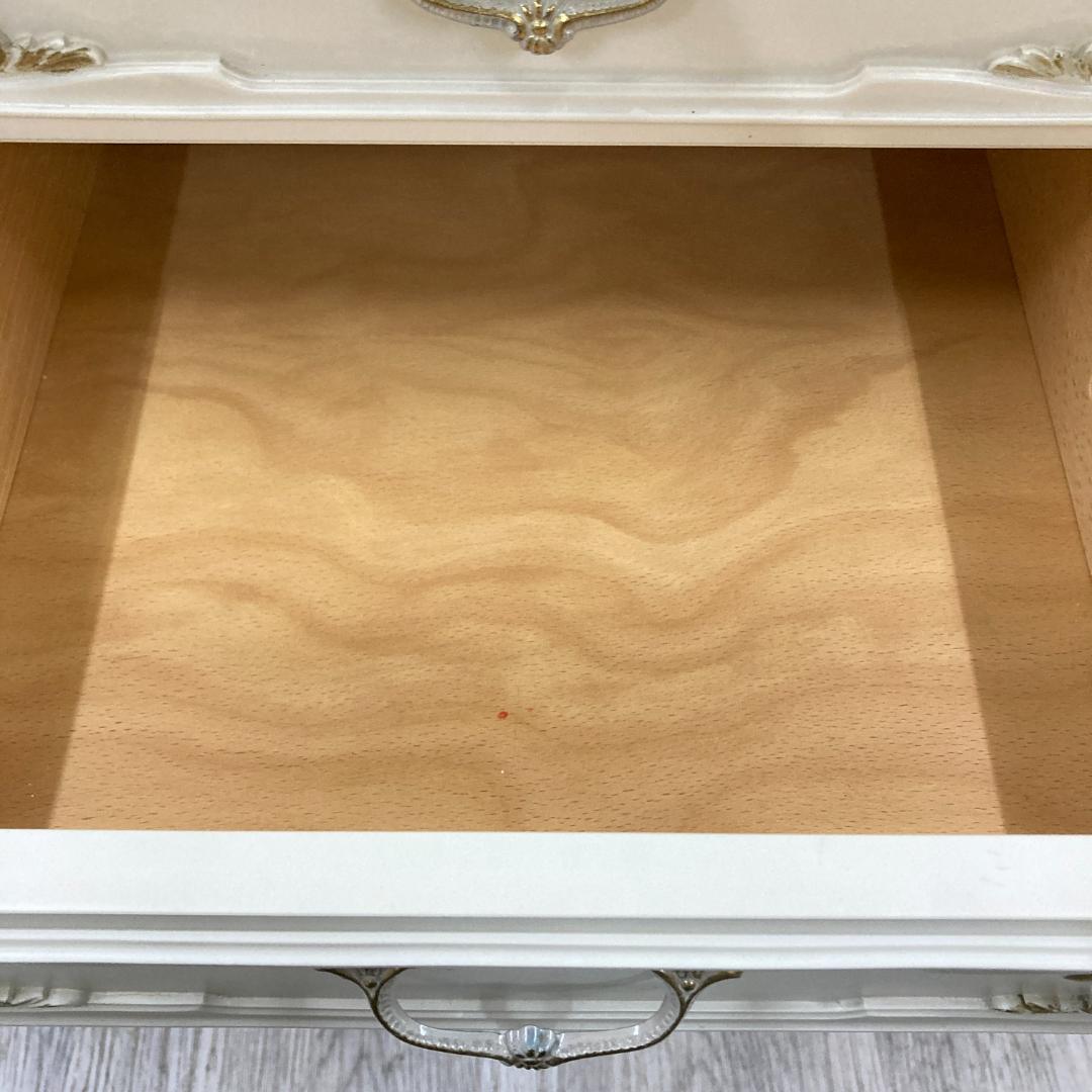 姫系　猫脚　サイドチェスト　ナイトテーブル　ロココ調　A