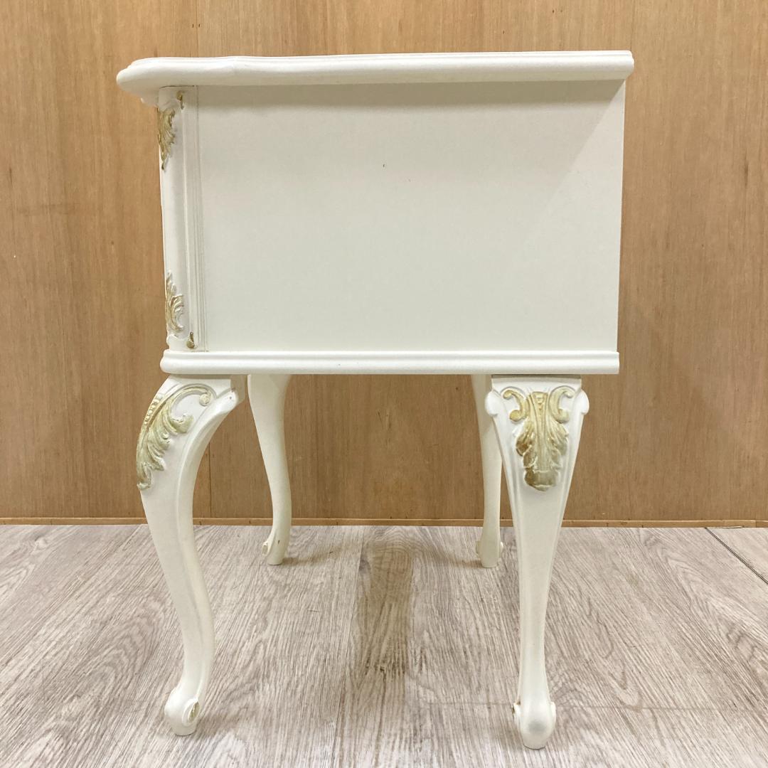 姫系　猫脚　サイドチェスト　ナイトテーブル　ロココ調　A