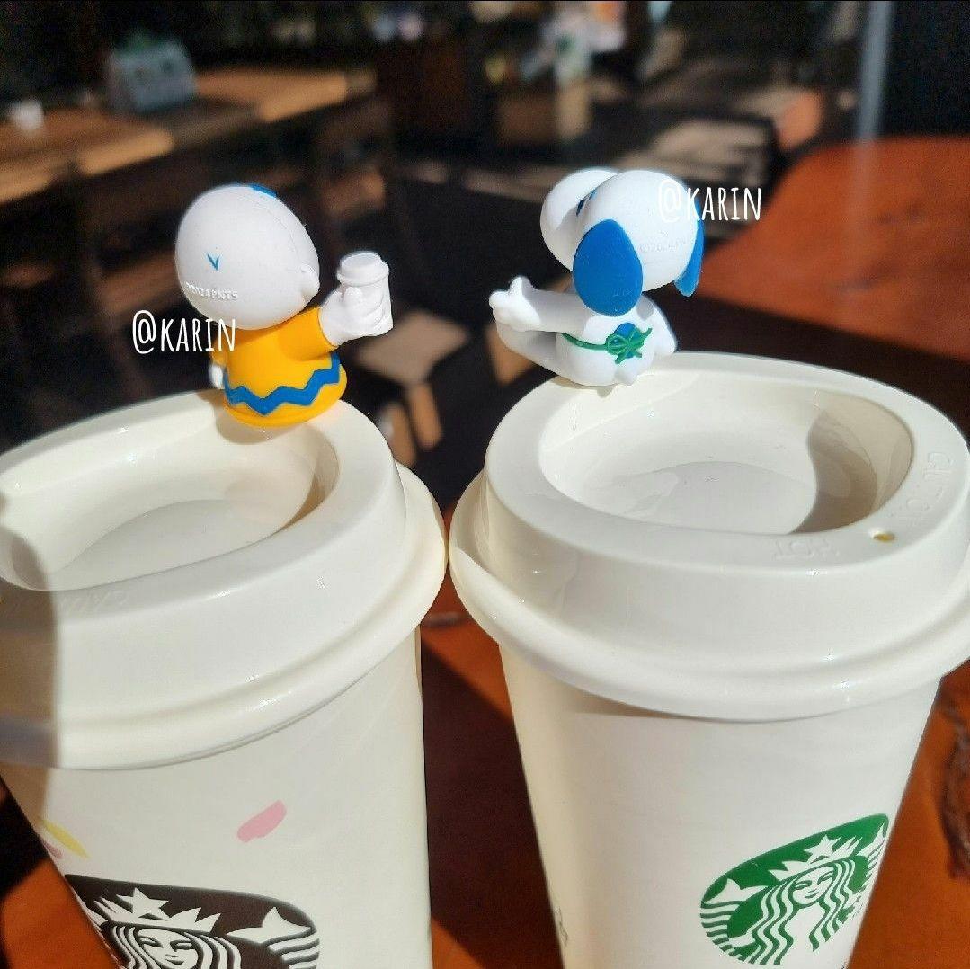 ベトナムスタバ ★ SNOOPY ドリンクホールキャップ セット