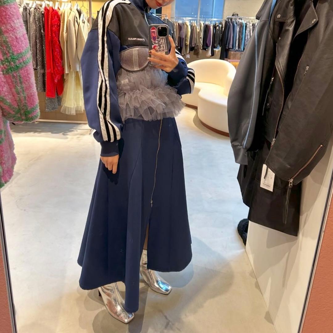 prank project メッシュフリルチュールビスチェ　グレー