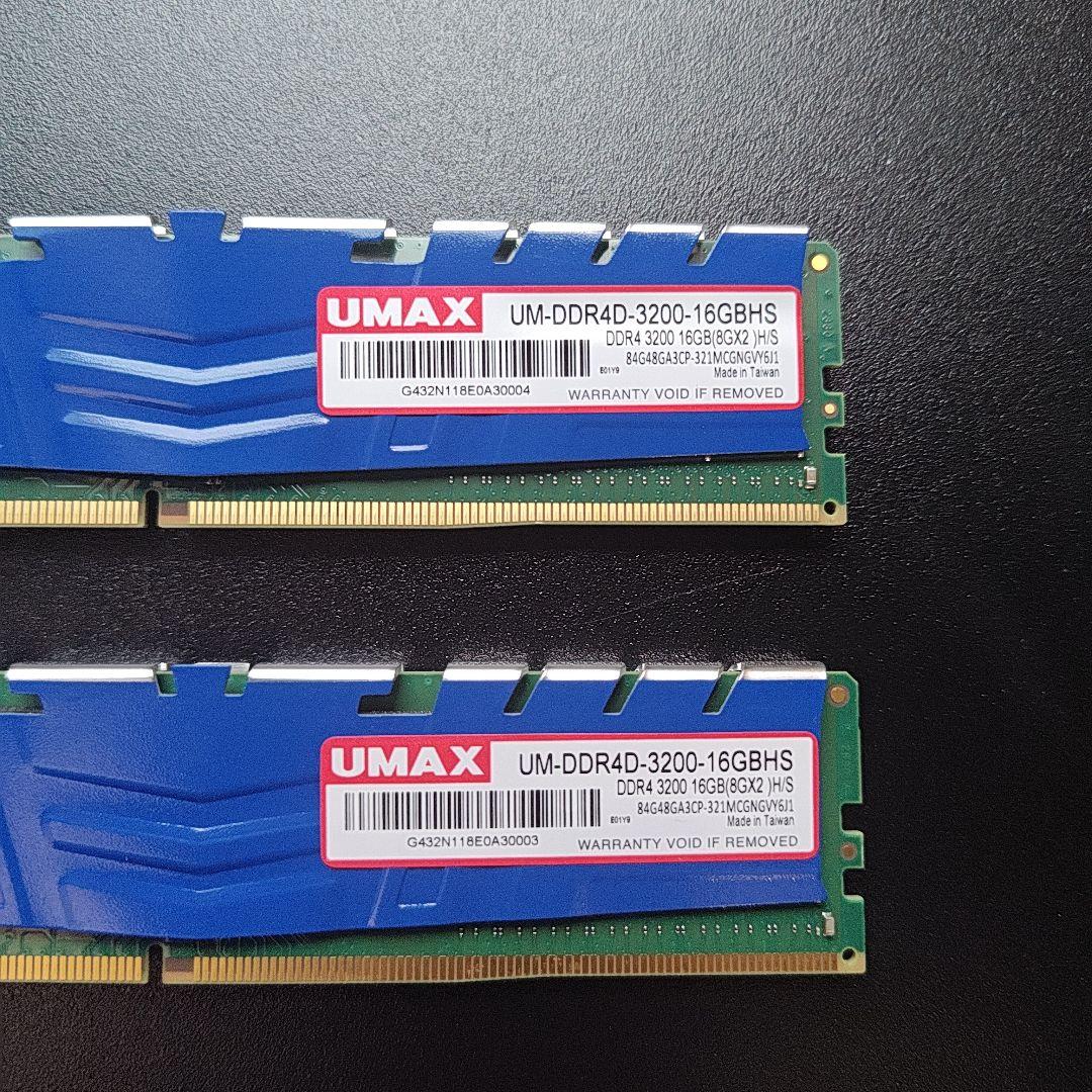 UMAX DDR4 3200 16GB(8GB×2) メモリ