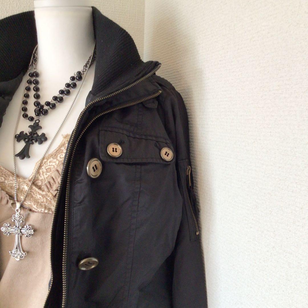 y2k ロングコートグランジフェアリー　平成ギャル お兄系 archive 黒