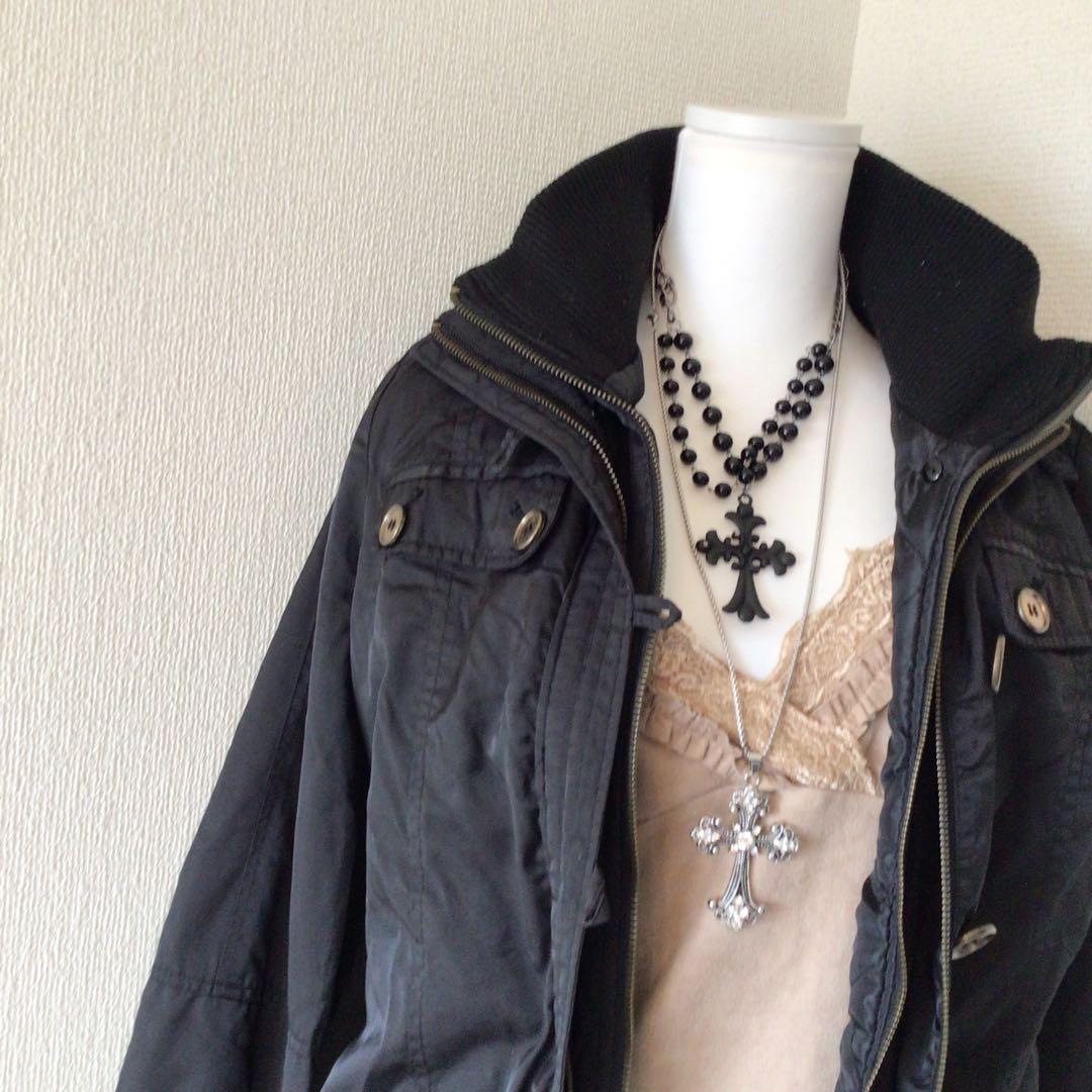 y2k ロングコートグランジフェアリー　平成ギャル お兄系 archive 黒