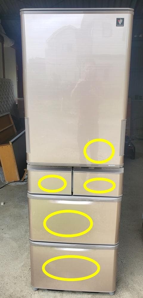 C36 SHARP 5ドア冷蔵庫　SJ-W413G-T 2021年製　両開き