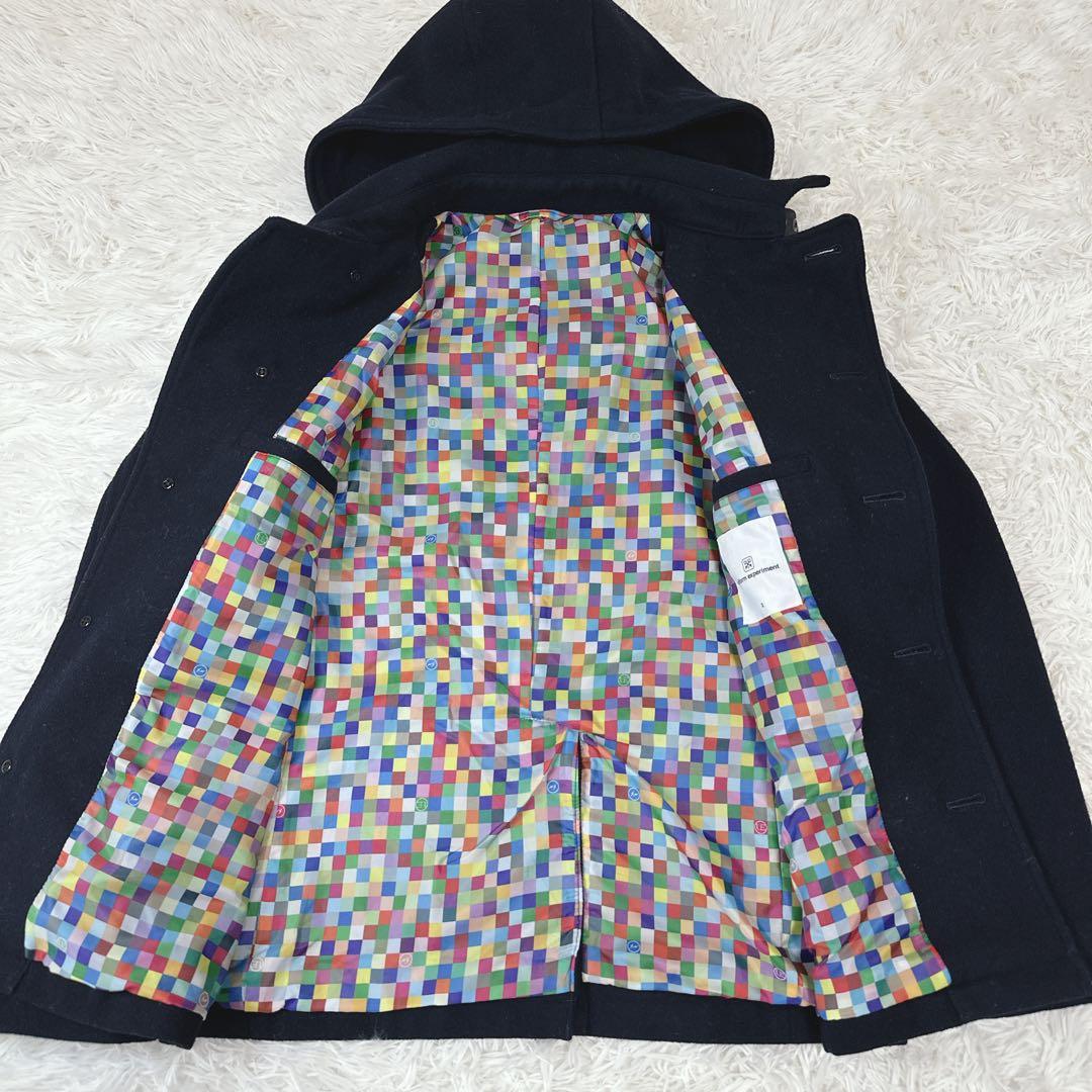 uniform experiment Pコート ダブルブレスト フード取外し可能