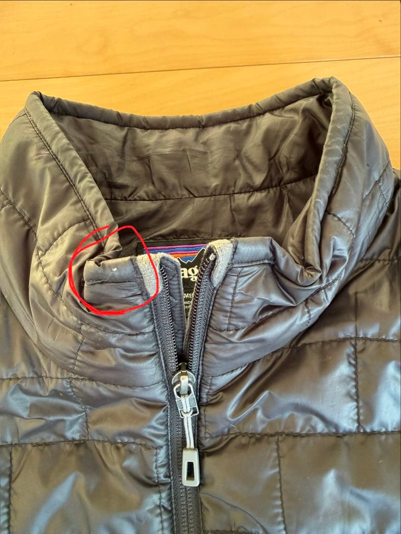 patagonia ブラック　キルティングダウンベスト