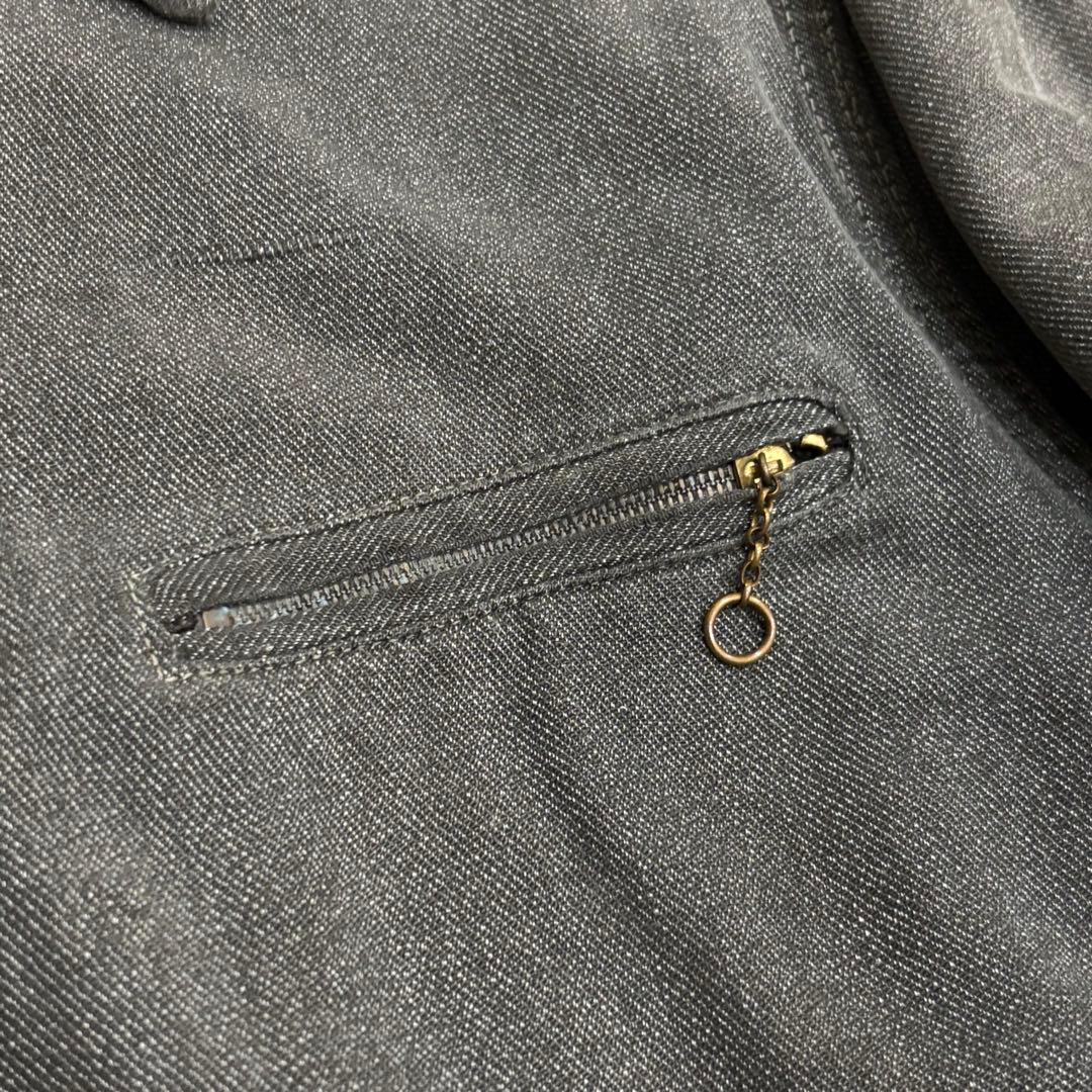 50s ブラックシャンブレー スポーツ ジャケット ブランケット 60s