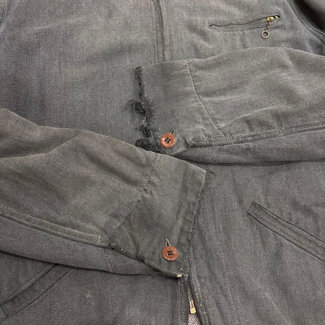 50s ブラックシャンブレー スポーツ ジャケット ブランケット 60s