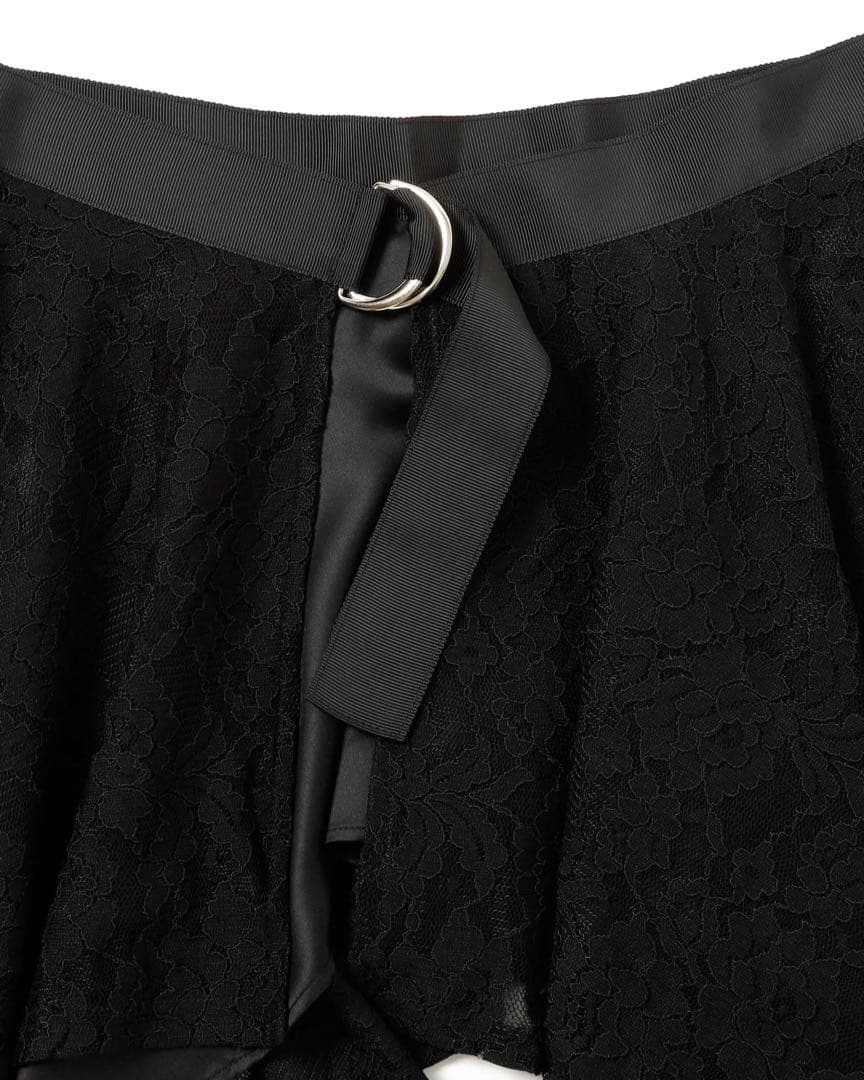 最終値下げ新品poppy レースドレープラップスカート BLACK黒あさぎーにょ