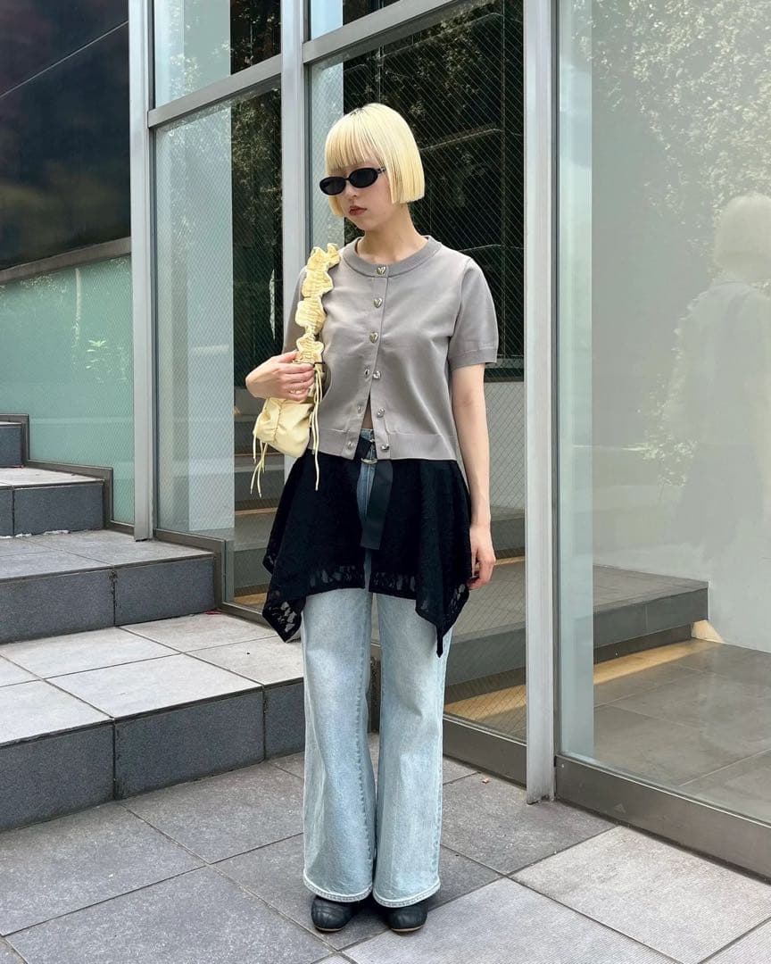 最終値下げ新品poppy レースドレープラップスカート BLACK黒あさぎーにょ