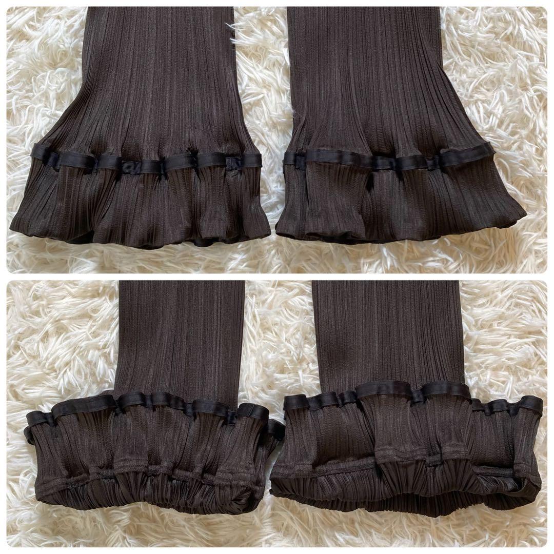 未使用級 極希少 プリーツプリーズ イッセイミヤケ フレアパンツ デザイン 黒