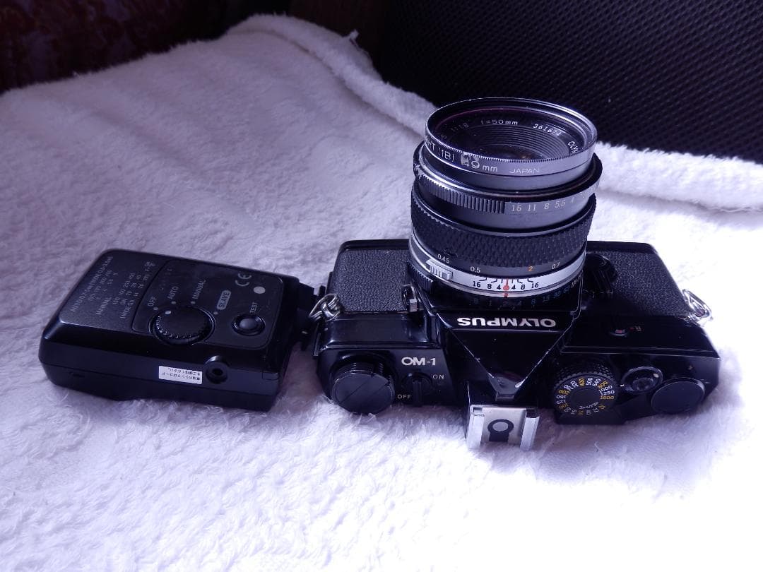 ❤️動作品★50mm付き❤️オリンパスOM-1掃除済★大口径レンズ★ストロボ付き
