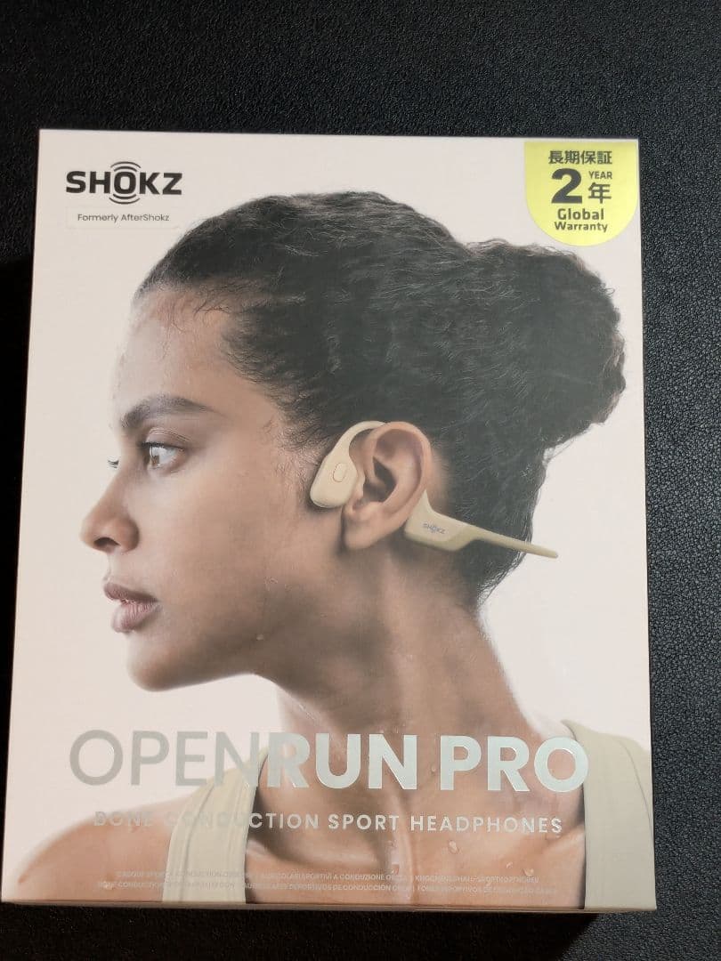 【超美品】SHOKZ OPENRUN PRO 骨伝導イヤホン ベージュ