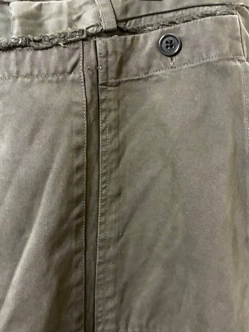 ドリスヴァンノッテン　オリーブ カーゴパンツ ポケット付き