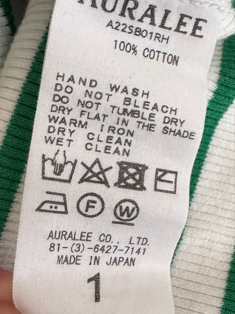 値下げ‼︎ロンハーマン別注×AURALEE ☆ギザボートネック☆ストライプ