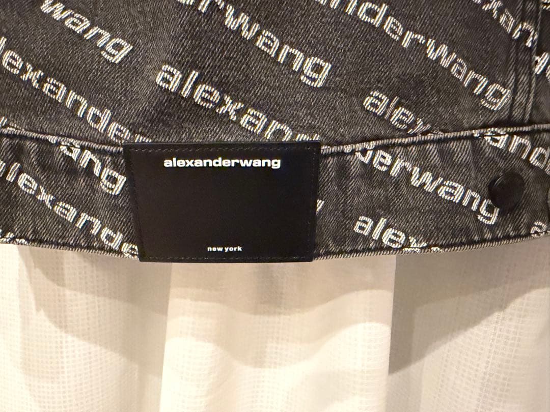 美品　Alexander Wang オールオーバー ロゴ デニムジャケット